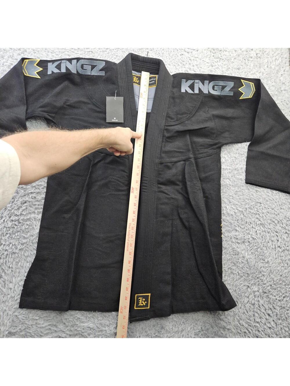 Kingz GI Top Jiu Juitsu Grapple Black F4 *Top Only* New W Tags no Belt - Picture 9 of 14